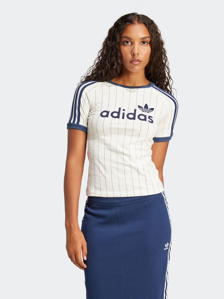adidas originals White Graphic Cali T-Shirt - Image 9 of 12