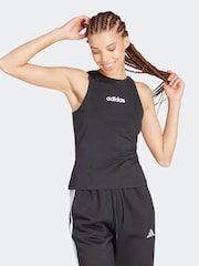 Negro - Camiseta sin mangas estilo lineal de adidas - Imagen 2 de 7
