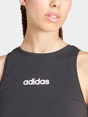 Negro - Camiseta sin mangas estilo lineal de adidas - Imagen 6 de 7