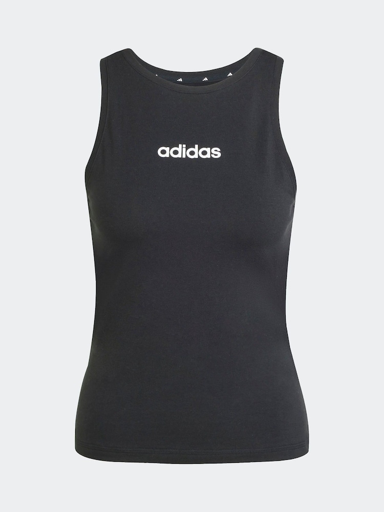 Negro - Camiseta sin mangas estilo lineal de adidas - Imagen 7 de 7