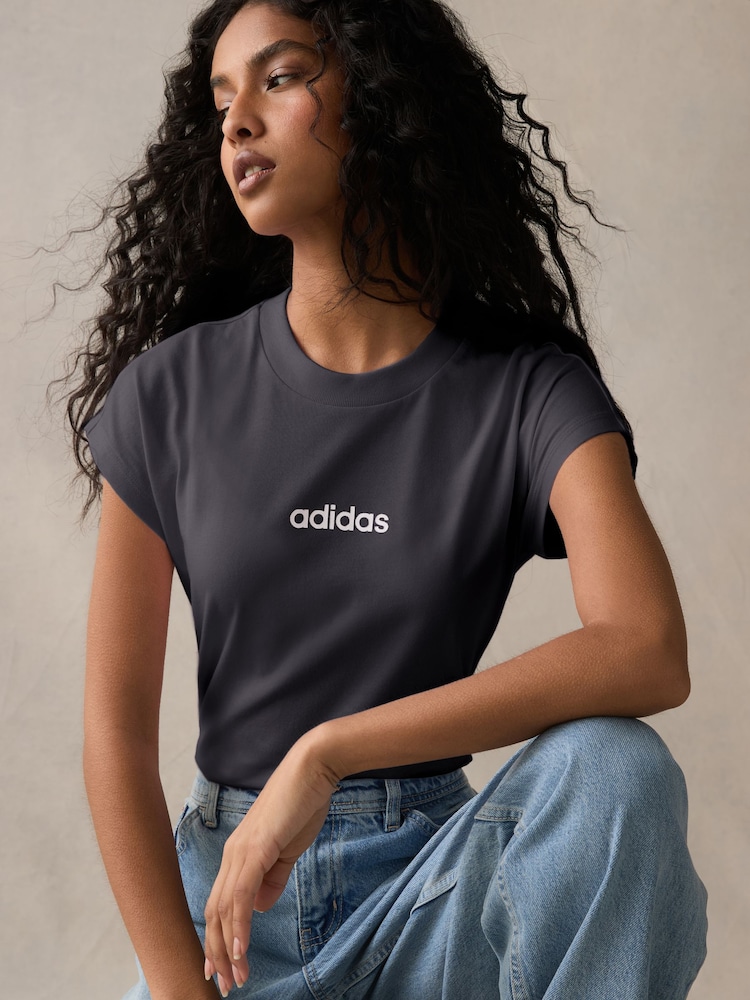 adidas Black Essentials Single Jersey T-Shirt - Image 1 of 10