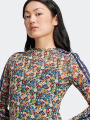 adidas originals multi Floral Liberty London Dress - Image 4 of 6