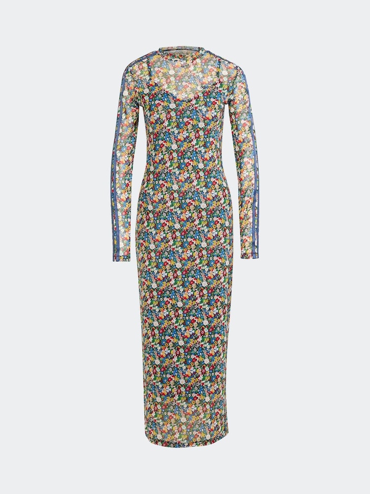 adidas originals multi Floral Liberty London Dress - Image 6 of 6