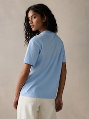 adidas Blue 100% Cotton T-Shirt - Image 3 of 4