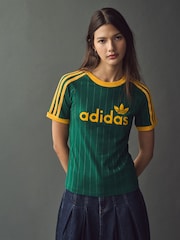 adidas originals Green Graphic Cali T-Shirt - Image 1 of 11