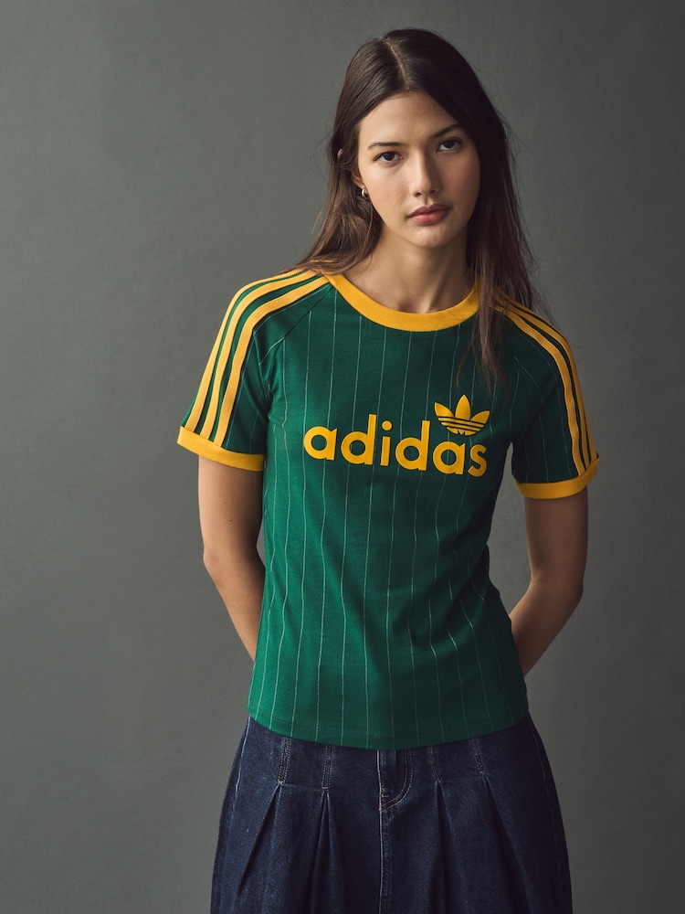 adidas originals Green Graphic Cali T-Shirt - Image 1 of 11