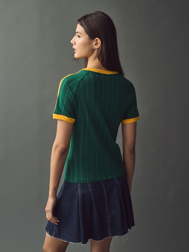 adidas originals Green Graphic Cali T-Shirt - Image 2 of 11