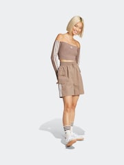 adidas Originals Brown 3 Stripe Shorts - Image 3 of 6