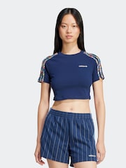 adidas Originals Blue Blue Liberty London T-Shirt - Image 1 of 6