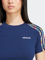 adidas Originals Blue Blue Liberty London T-Shirt - Image 5 of 6