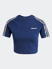 adidas Originals Blue Blue Liberty London T-Shirt - Image 6 of 6