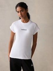 adidas White Essentials Single Jersey T-Shirt - Image 1 of 4