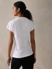 adidas White Essentials Single Jersey T-Shirt - Image 3 of 4