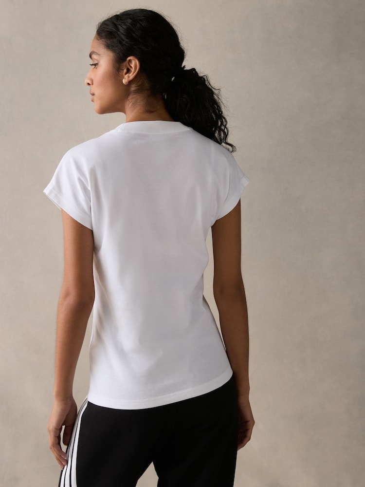 adidas White Essentials Single Jersey T-Shirt - Image 3 of 4