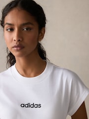 adidas White Essentials Single Jersey T-Shirt - Image 4 of 4