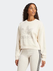 adidas originals White Snake Print 100% Cotton Sweatshirt - Image 1 of 6