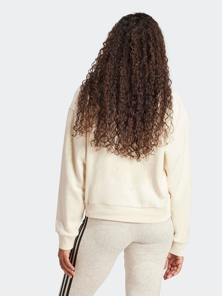adidas originals White Snake Print 100% Cotton Sweatshirt - Image 2 of 6