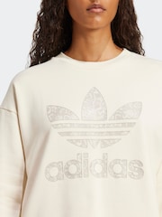 adidas originals White Snake Print 100% Cotton Sweatshirt - Image 4 of 6