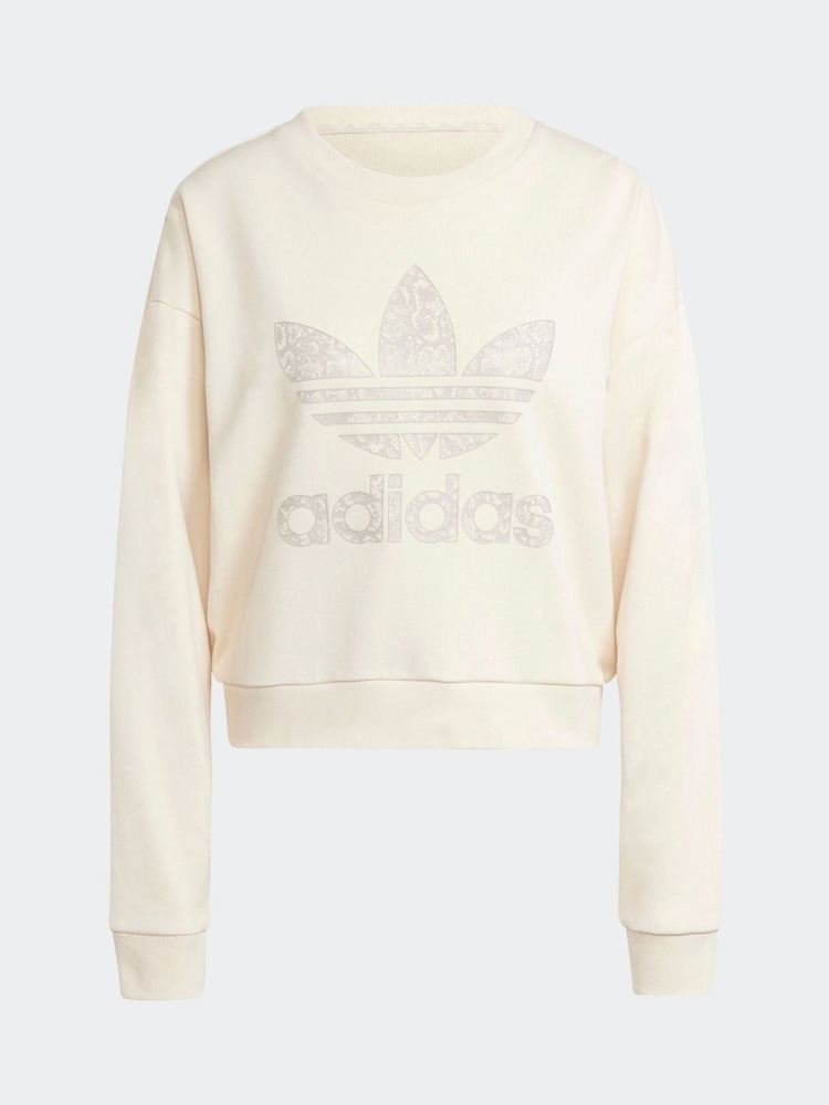 adidas originals White Snake Print 100% Cotton Sweatshirt - Image 6 of 6