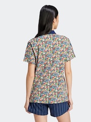 adidas Originals multi Floral Liberty London Firebird Polo Shirt - Image 2 of 6