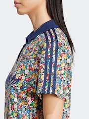 adidas Originals multi Floral Liberty London Firebird Polo Shirt - Image 5 of 6