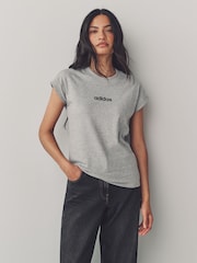 adidas Grey Light Essentials Single Jersey T-Shirt - Image 1 of 6