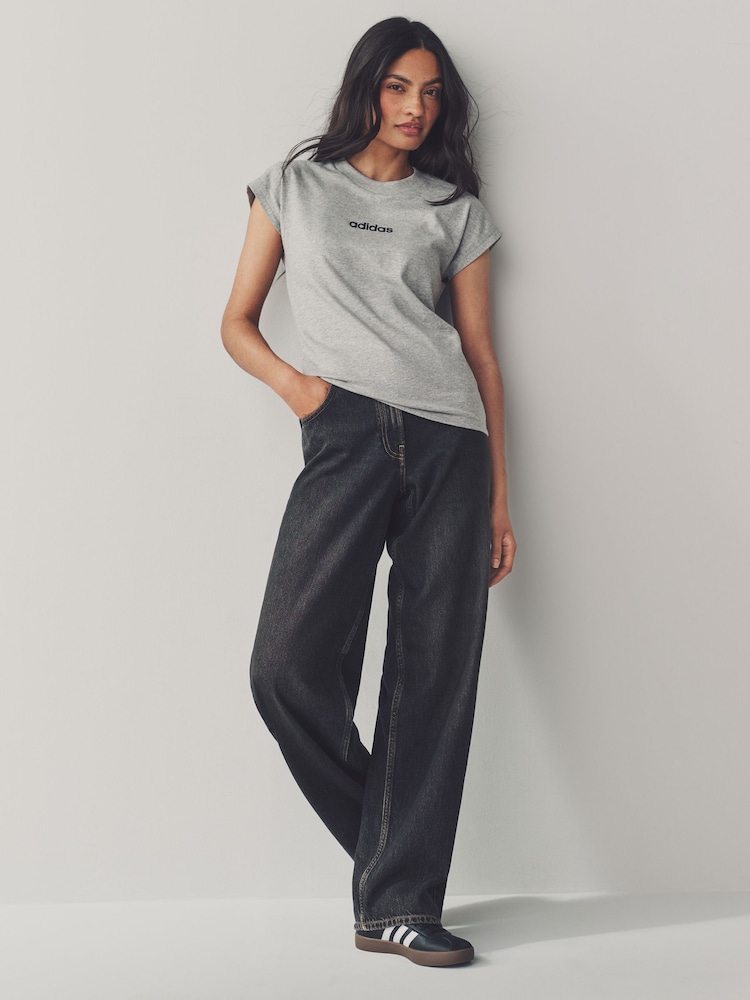 adidas Grey Light Essentials Single Jersey T-Shirt - Image 2 of 6