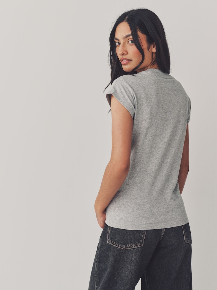 adidas Grey Light Essentials Single Jersey T-Shirt - Image 3 of 6