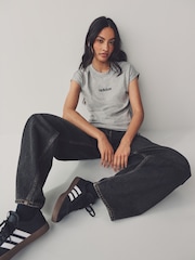 adidas Grey Light Essentials Single Jersey T-Shirt - Image 4 of 6
