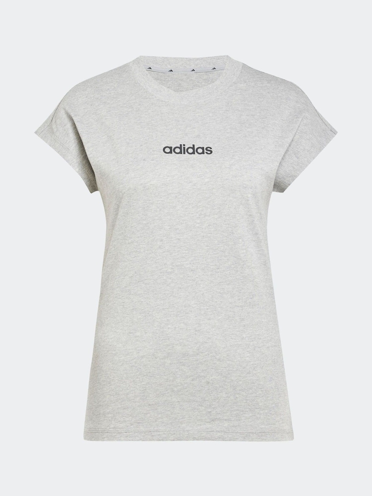 adidas Grey Light Essentials Single Jersey T-Shirt - Image 6 of 6