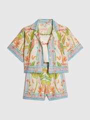 River Island Blue Parrot Print Shirt & Short 3 Piece Set - Image 3 of 5