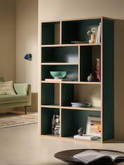 MADE.COM Green Zayla Wide Tall Shelving Unit - Image 1 of 5