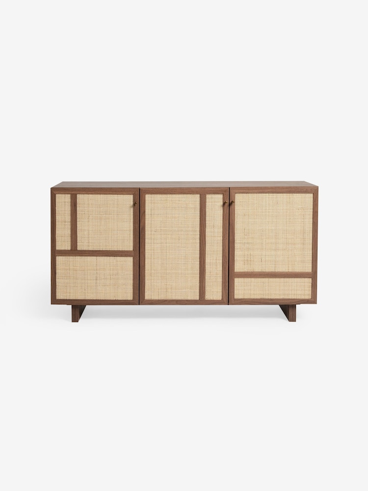 MADE.COM Dark Oak Effect Pavia Accent Rattan Large Sideboard - Image 5 of 5