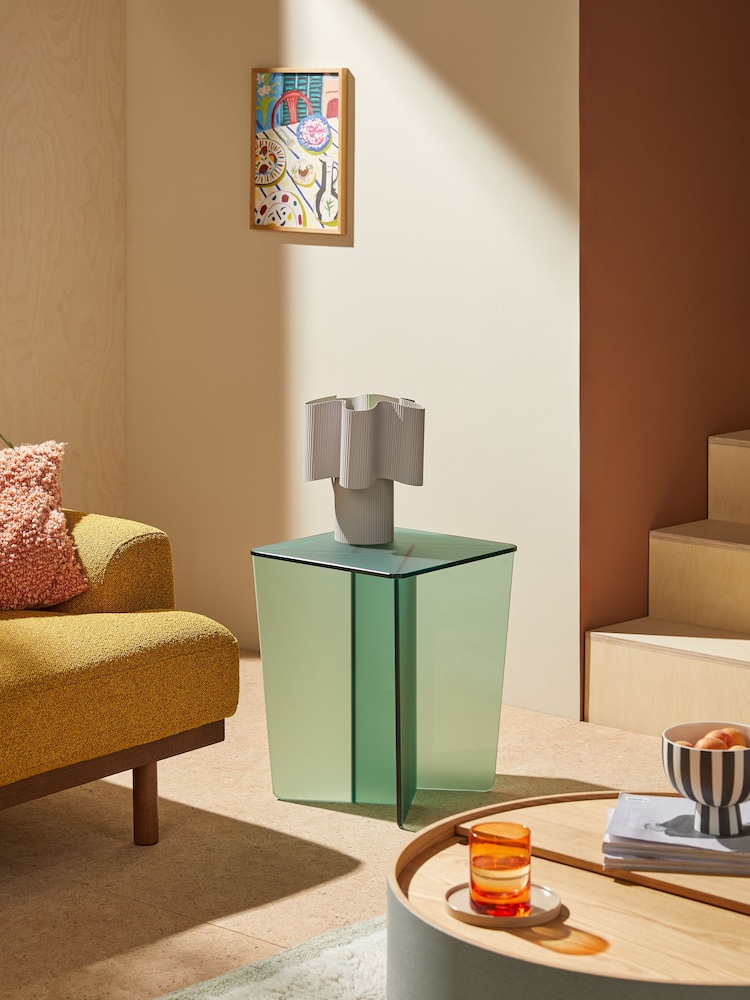 MADE.COM Frosted Green Oki Side Table - Image 1 of 5