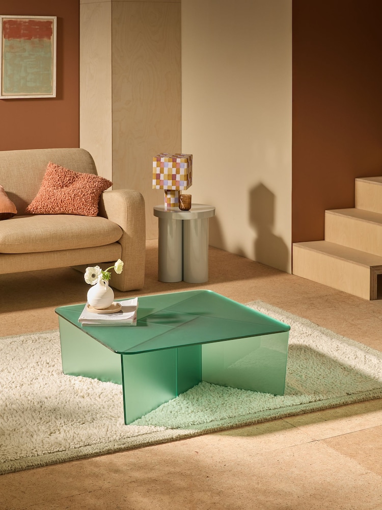 MADE.COM Frosted Green Oki Coffee Table - Image 1 of 5