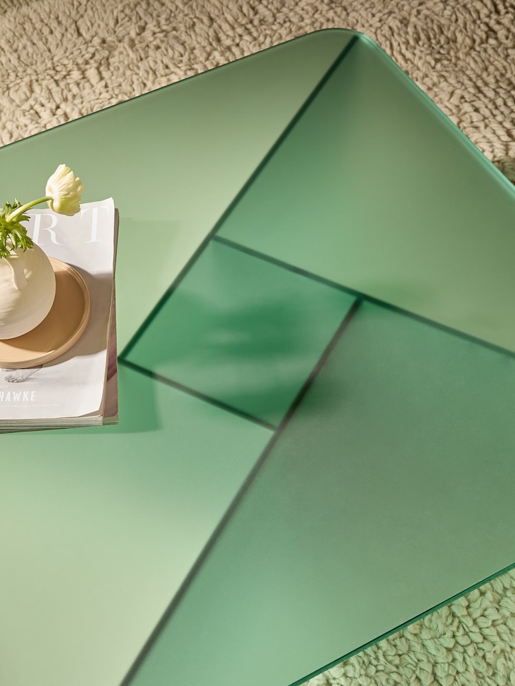 MADE.COM Frosted Green Oki Coffee Table - Image 2 of 5