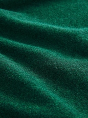 Green Smart Collar Button Through Longline Knitted Shirt with Wool - Image 5 of 7