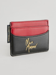 Rockett St George Black Pu Embroidered Cardholder - Image 1 of 6