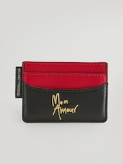 Rockett St George Black Pu Embroidered Cardholder - Image 3 of 6