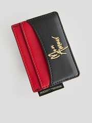 Rockett St George Black Pu Embroidered Cardholder - Image 4 of 6