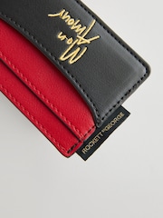 Rockett St George Black Pu Embroidered Cardholder - Image 5 of 6