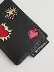 Rockett St George Black Pu Embroidered Cardholder - Image 6 of 6