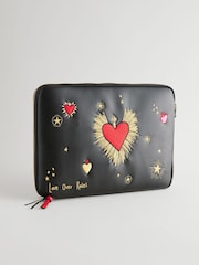 Rockett St George Black Heart Laptop Case - Image 1 of 7