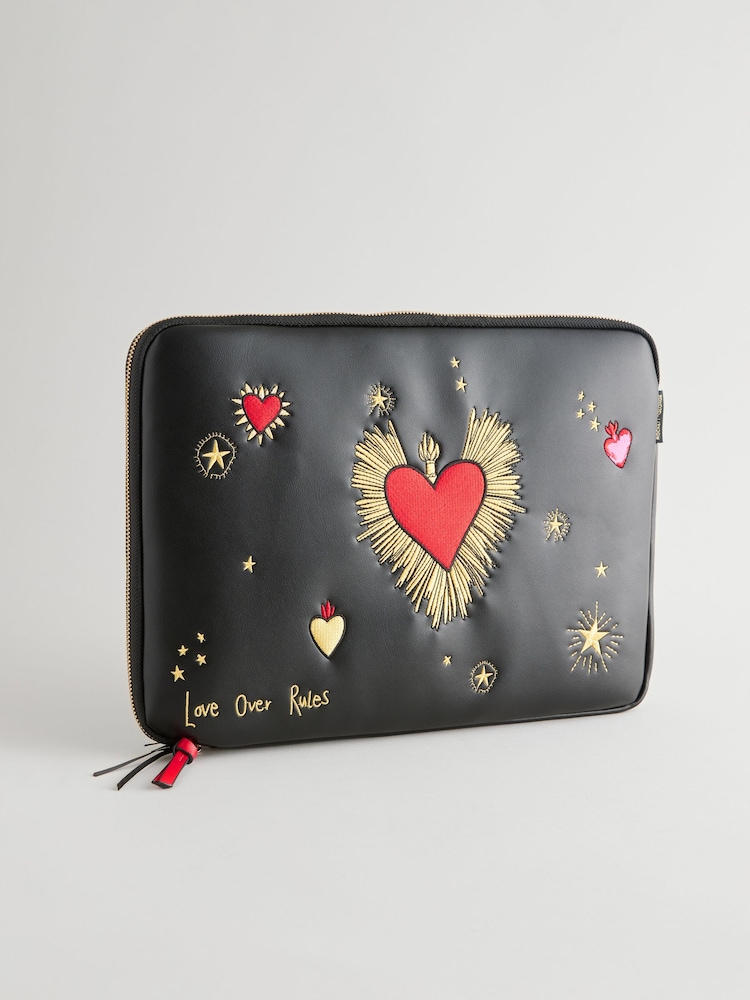 Rockett St George Black Heart Laptop Case - Image 1 of 7
