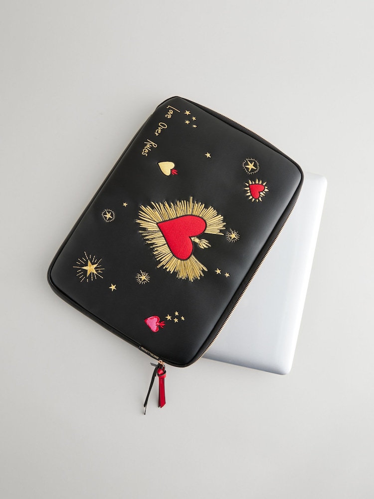 Rockett St George Black Heart Laptop Case - Image 4 of 7