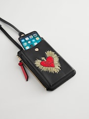 Rockett St George Black PU Cross-Body Phone Holder - Image 5 of 7