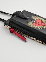 Rockett St George Black PU Cross-Body Phone Holder - Image 6 of 7