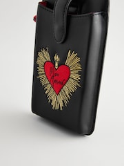 Rockett St George Black PU Cross-Body Phone Holder - Image 7 of 7