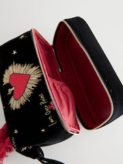 Rockett St George Black Velvet Washbag - Image 10 of 11