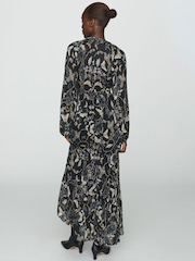 Anthropologie Black Sheer Chiffon Maxi Dress - Image 2 of 3